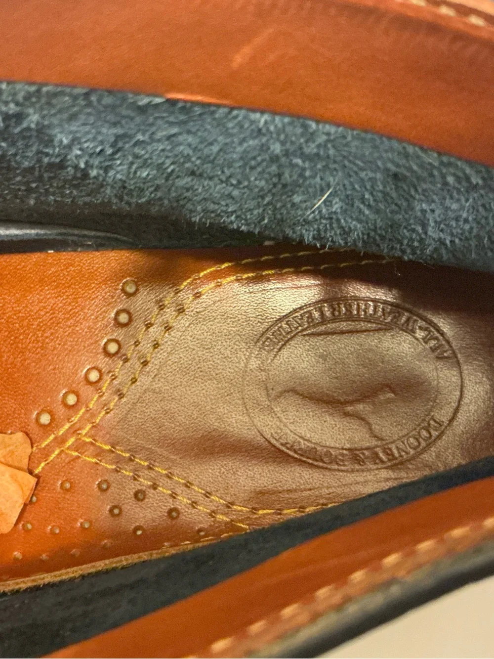 Vintage Dooney & Bourke navy blue  Leather Lace-Up Ankle Booties